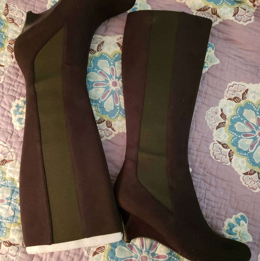 Calvin Klein Maxfield wedge boots black